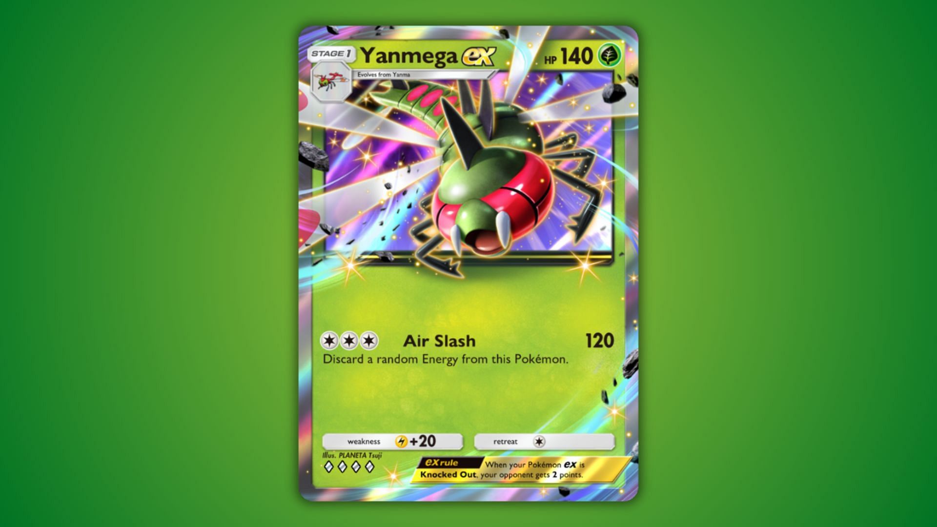 Yanmega ex&#039;s card in Pokemon TCG Pocket (Image via The Pokemon Company)