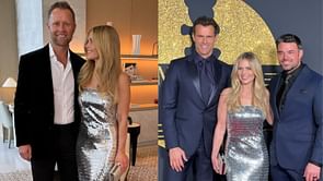 Valeri Bure’s wife Candace and her "hot date" turn heads in shimmery $475 Simon Miller sequin outfit at the 2025 Movieguide Awards red carpet