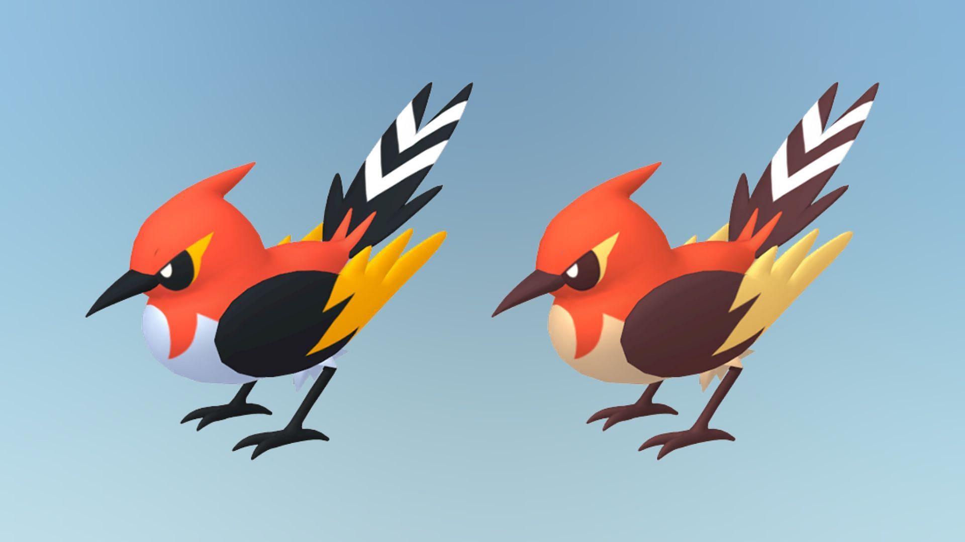 Fletchinder shiny comparison (Image via TPC)