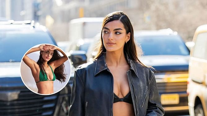 NASCAR racer and Victoria's Secret model Toni Breidinger trades racetrack for a beach in green bikini for SI Swimsuit debut