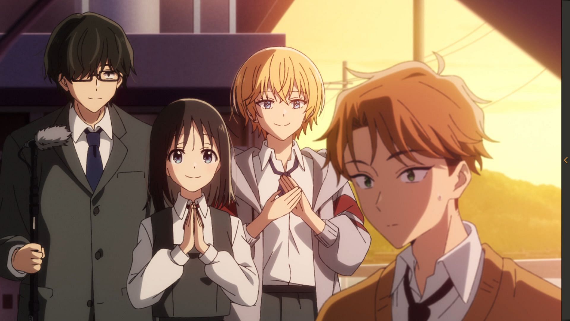 Hana and the others are impressed with Toga&#039;s piano piece (Image via Studio Bind)