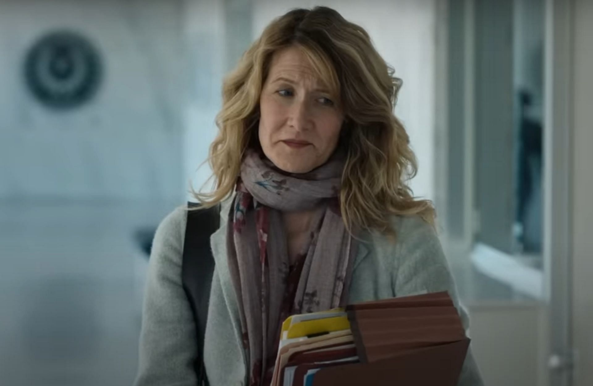 Laura Dern as Elizabeth Gilbert in Trial by Fire (Image via RoadsideFlix)