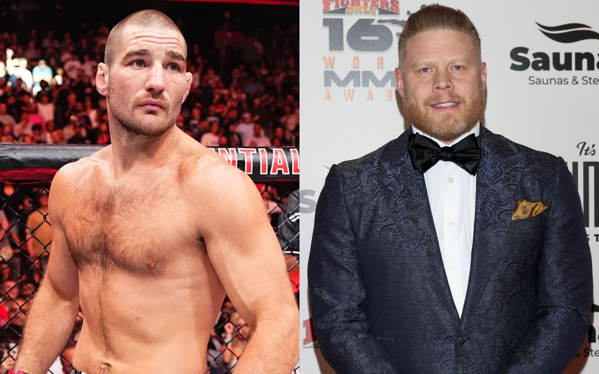 Sean Strickland (left) sounds off on Eric Nicksick (right) for his post-UFC 312 comments. [Image courtesy: Getty Images]