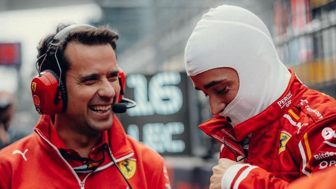 Xavier Marcos Padros [L] with Charles Leclerc [R] [Image Source: @charles_leclerc/Instagram]