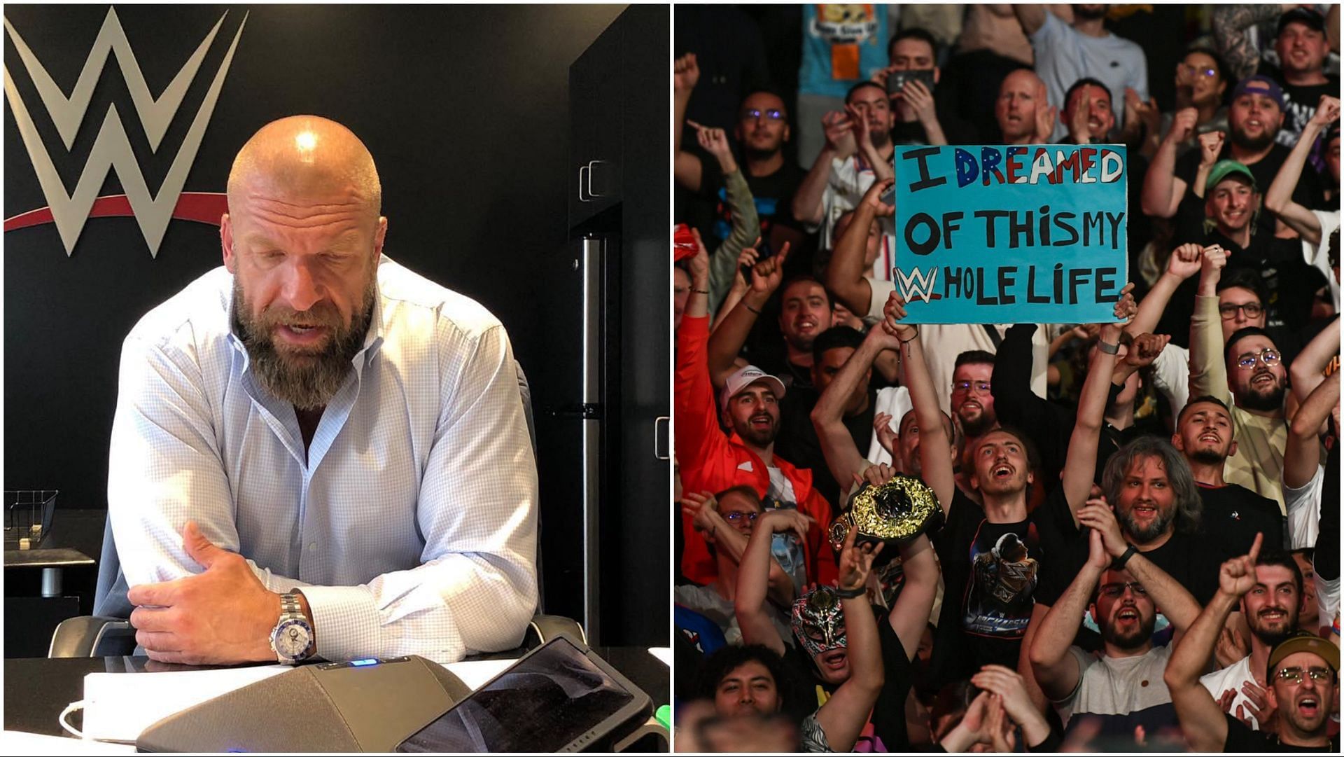 WWE CCO Triple H at company HQ, fans attend SmackDown