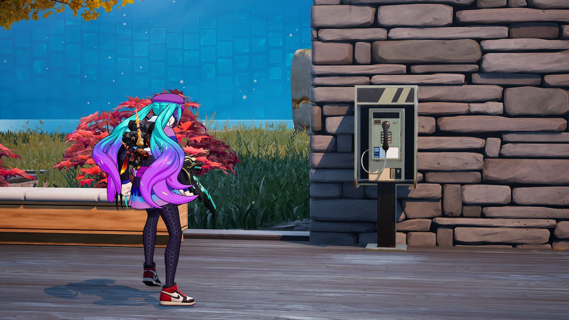 Simply walk up and interact with the payphone to sabotage it (Image via Sportskeeda Gaming/Epic Games)