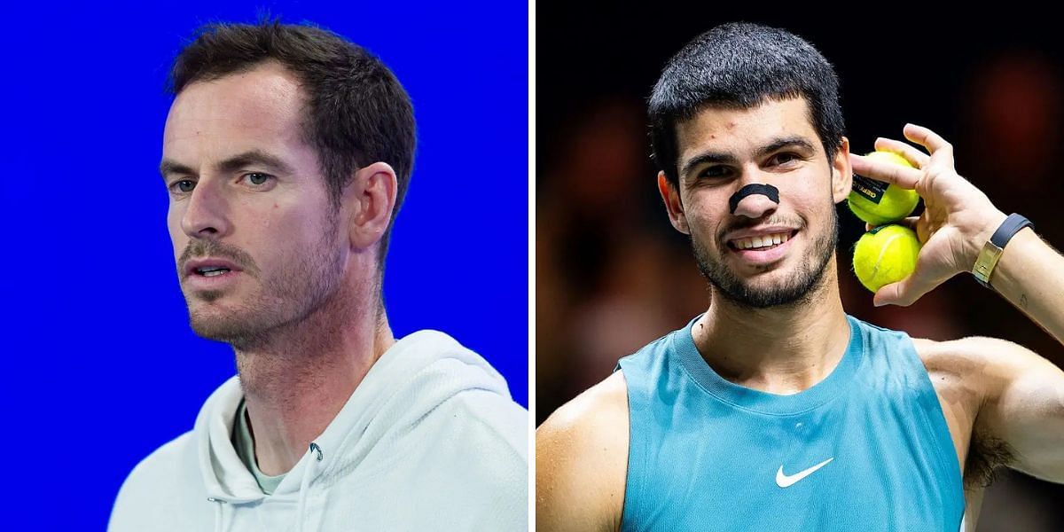 Andy Murray (left), Carlos Alcaraz (right), Sources: Getty