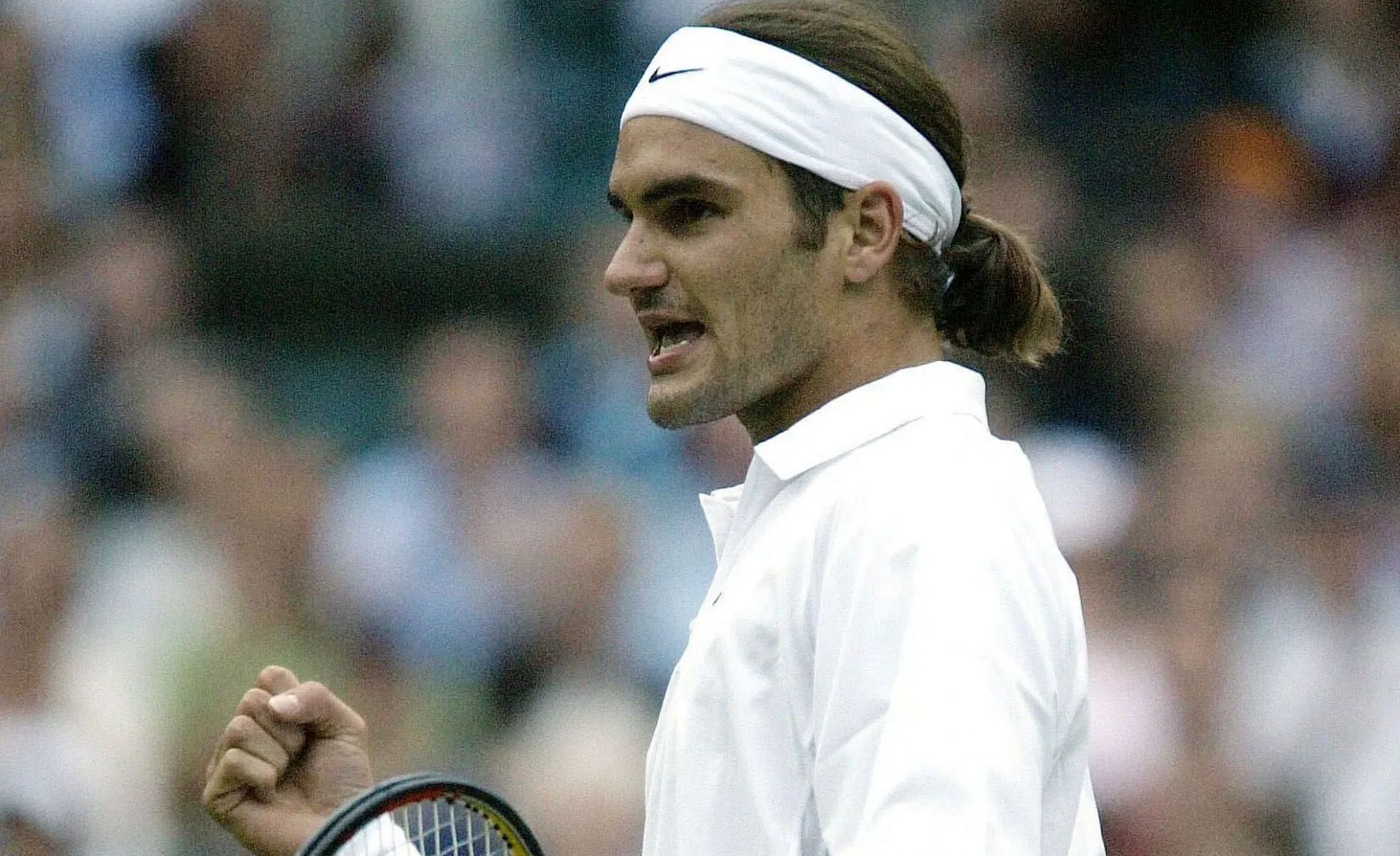 Roger Federer pictured at Wimbledon 2003 - Image Source: Getty