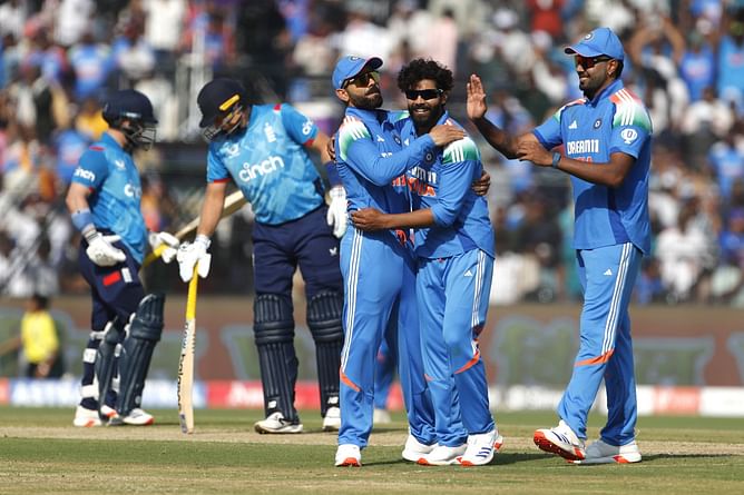 Ravindra Jadeja stars with another 3-fer, but late surge takes England to 304 in IND vs ENG 2025 2nd ODI in Cuttack