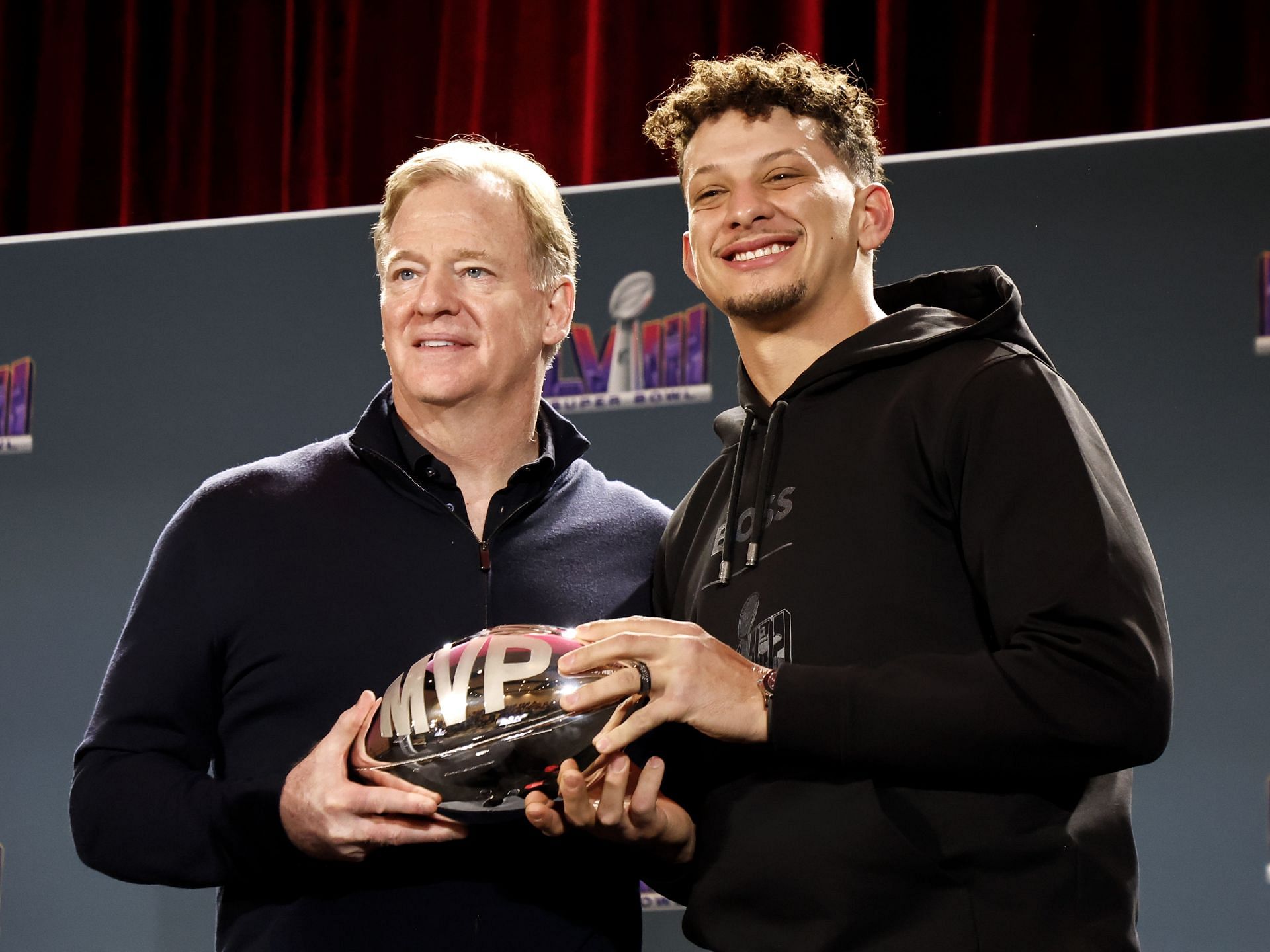 Super Bowl Winning Team Head Coach and MVP Press Conference - Source: Getty