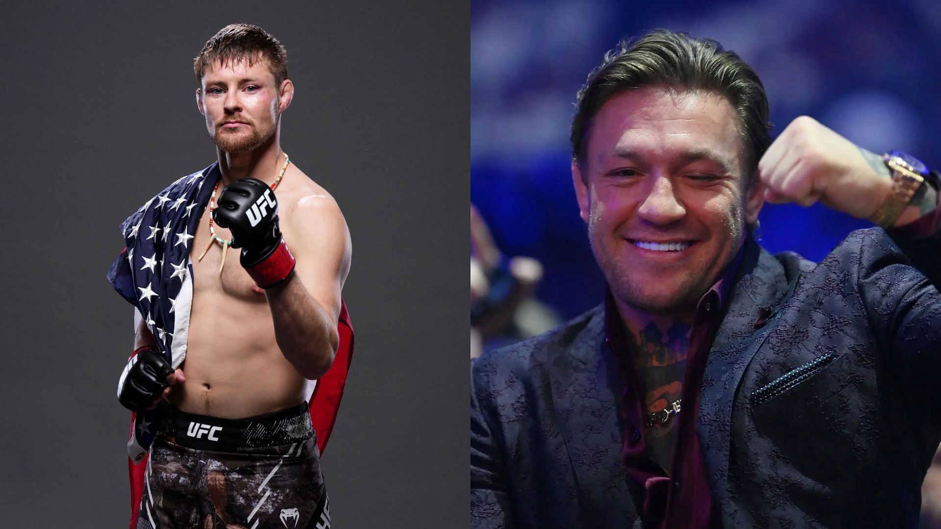 Bryce Mitchell (left) has reacted to Conor McGregor