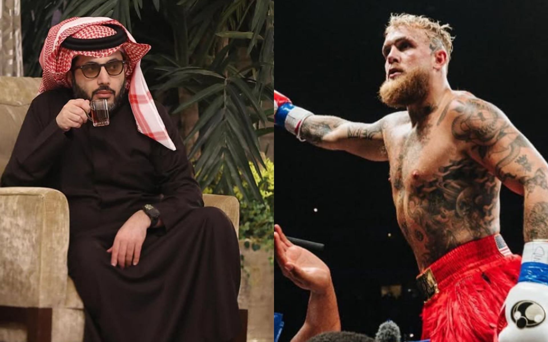 Turki Alalshikh (left) doubled down on popular criticism about Jake Paul (right). [Images courtesy: @turkialalskhik and @jakepaul on Instagram]