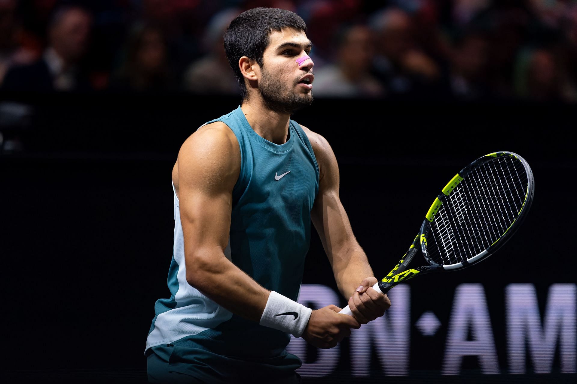 Carlos Alcaraz in action at the ABN AMRO Open (Image Source: Getty)