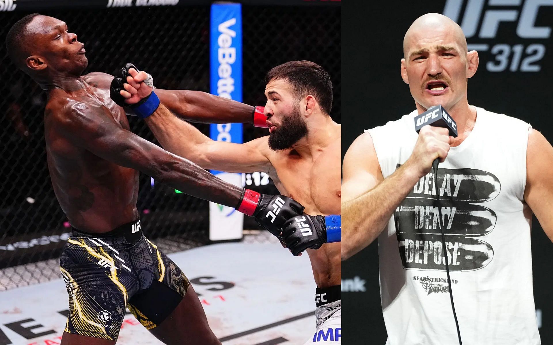 Sean Strickland (right) shares harsh prediction for Israel Adesanya