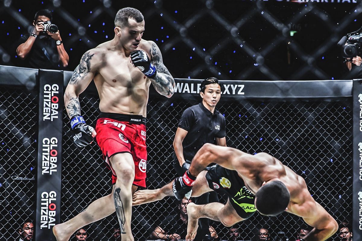 Roberto Soldic (left) knocks out Dagi Arslanaliev with one punch [Photo via ONE Championship]