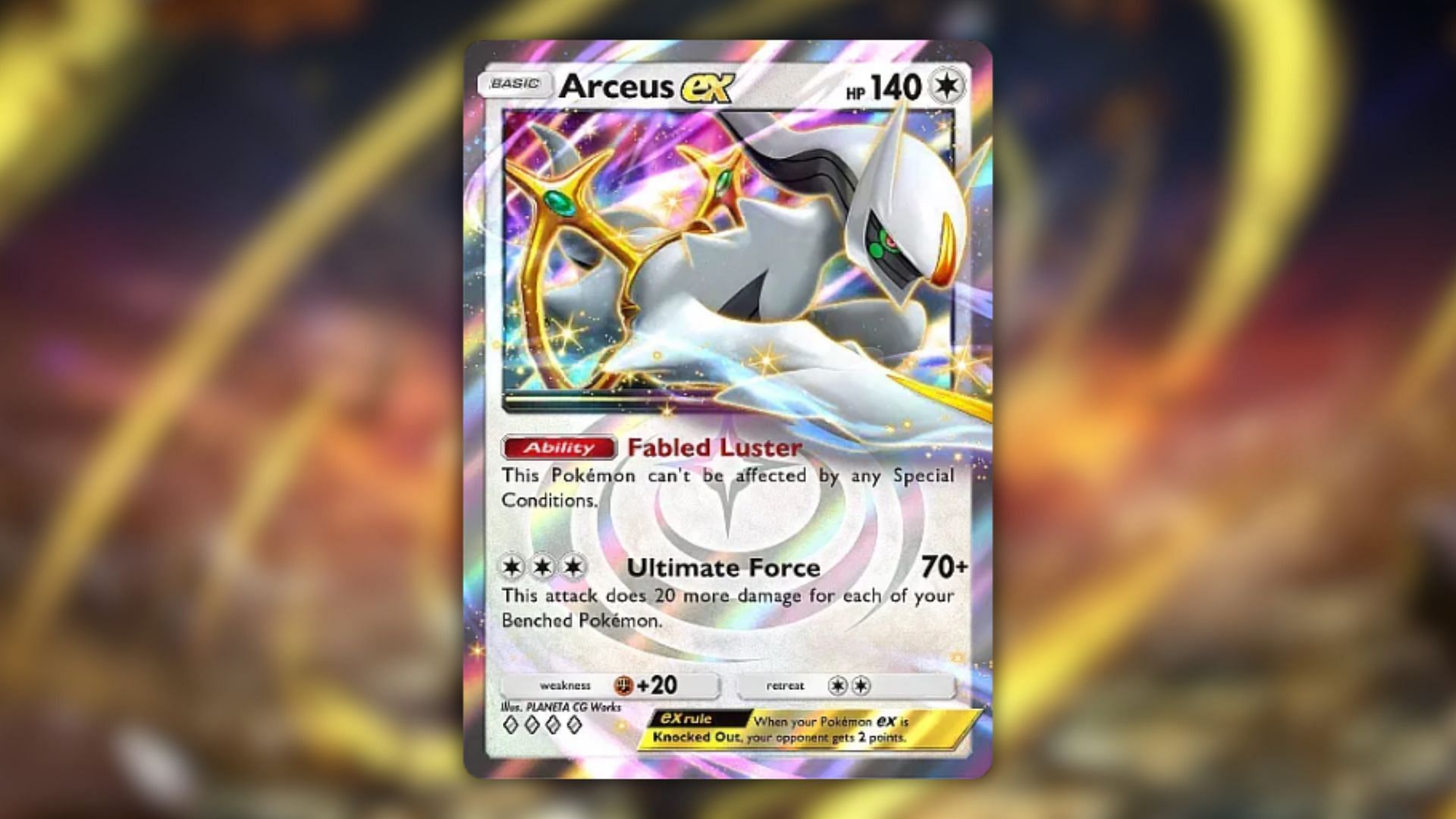 Arceus ex as seen in the Triumphant Light expansion (Image via The Pokemon Company)