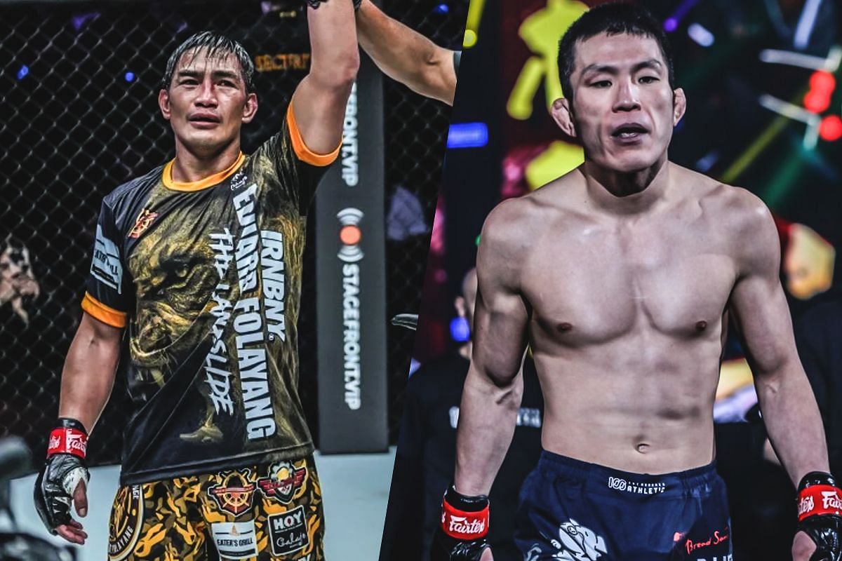 (From left) Eduard Folayang and Shinya Aoki.