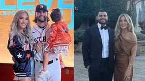 Astros star Lance McCullers' wife Kara drops 4-word caption for her chic beige top & slit skirt getup