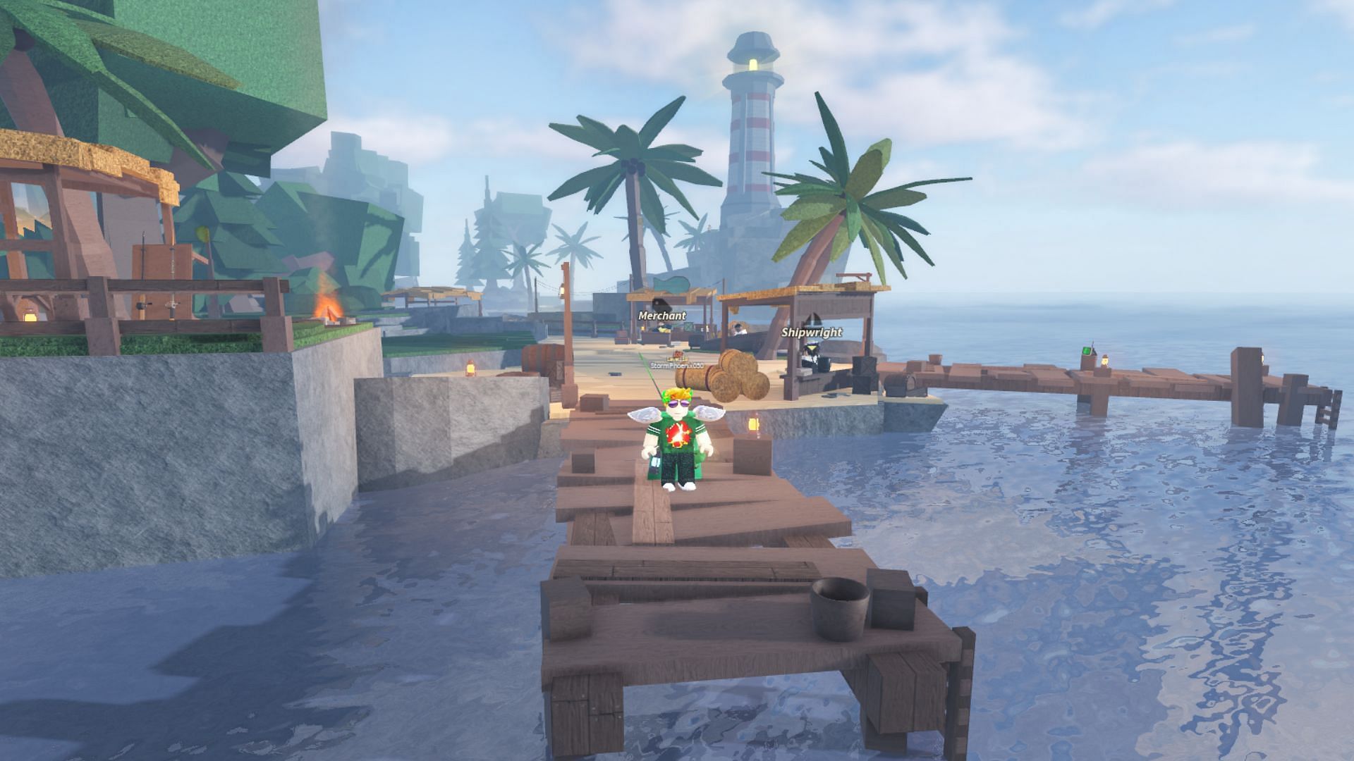 The Eel spawns near Roslit Bay island (Image via Roblox)