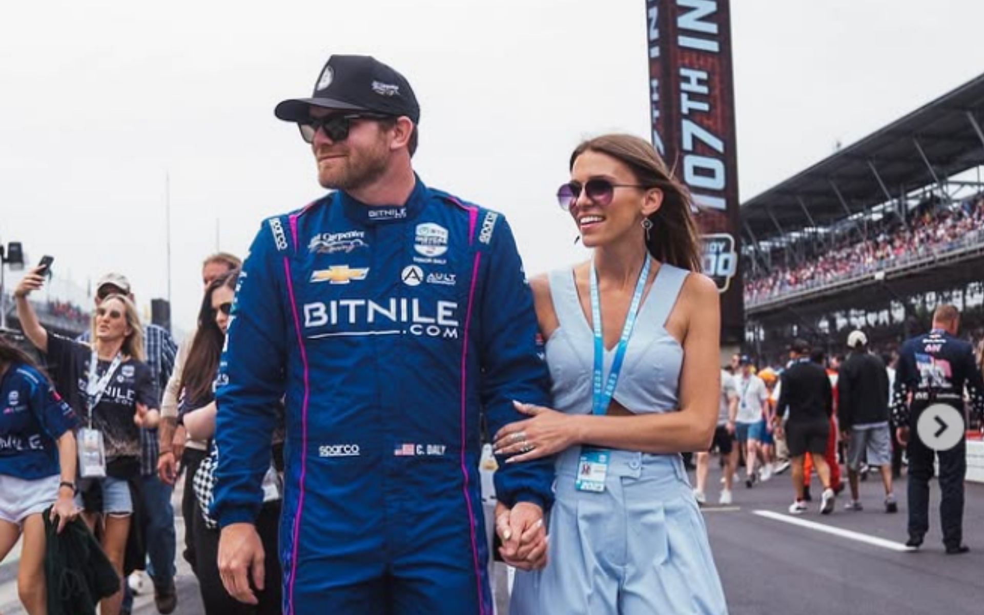 Conor Daly with his girlfriend Amymarie Gaertner