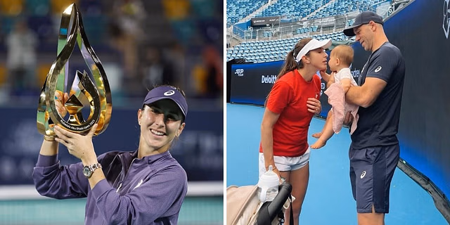 WATCH: Belinda Bencic celebrates with baby daughter Bella in adorable fashion after first title