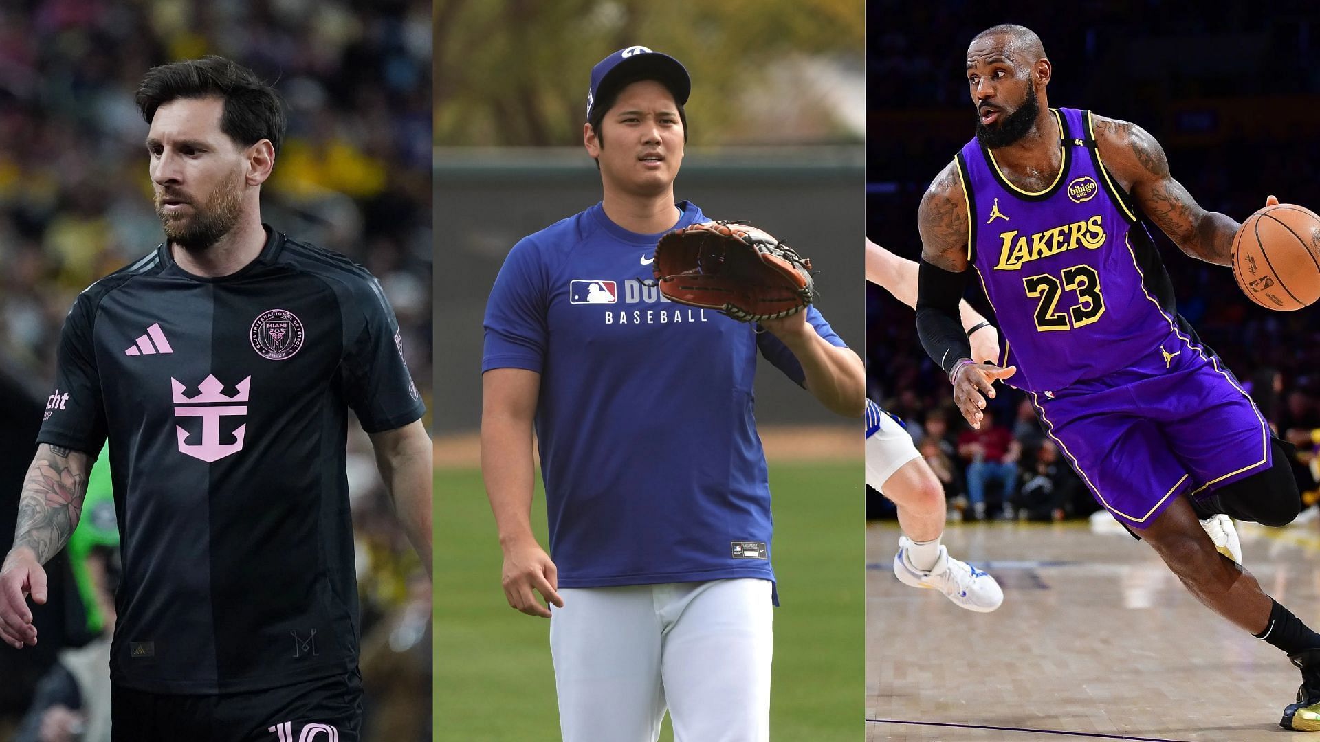 Shohei Ohtani appeared alongside Lionel Messi and LeBron James in a new commercial (Photo Source: IMAGN)