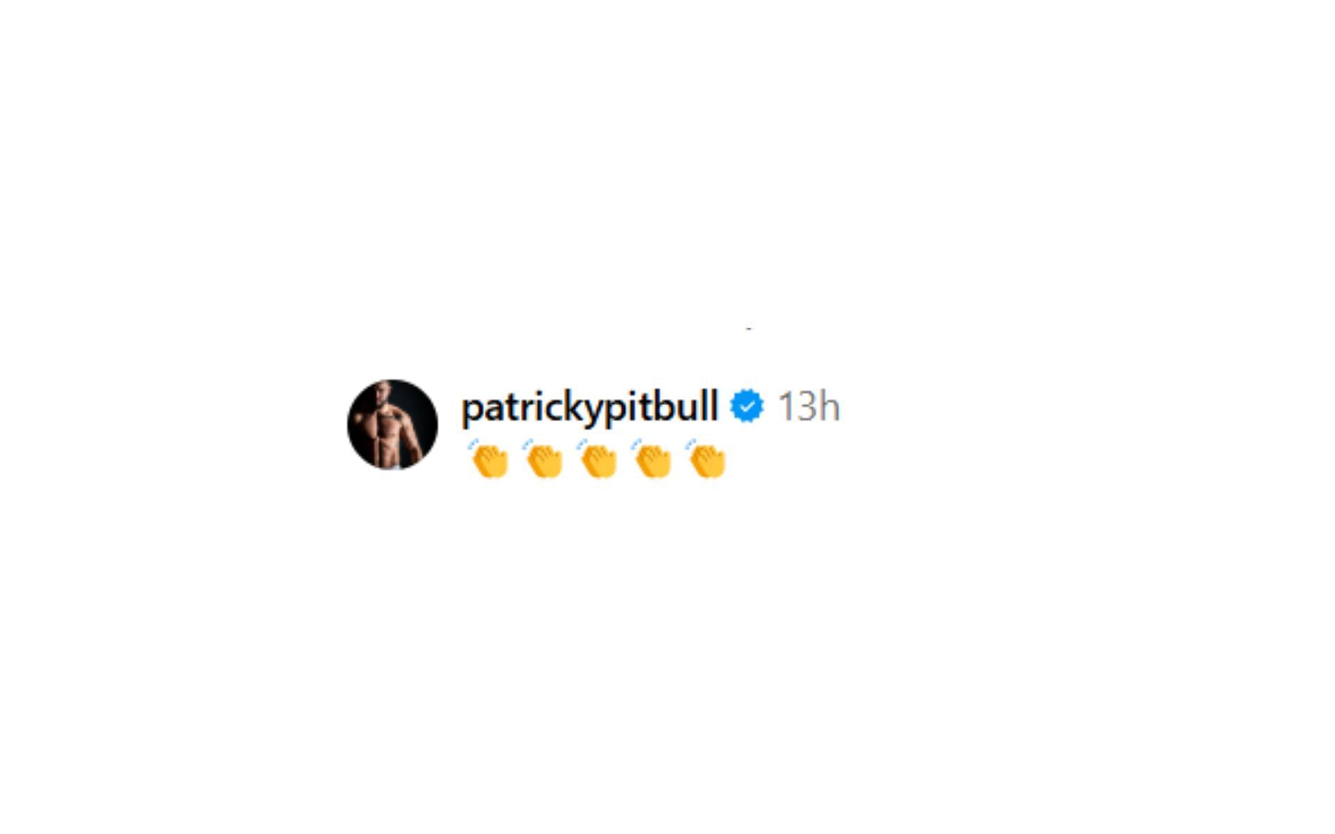 Patricio&rsquo;s brother Patricky Pitbull reacts to Dana White&#039;s comments. [Screenshots courtesy: @mmajunkie on Instagram]