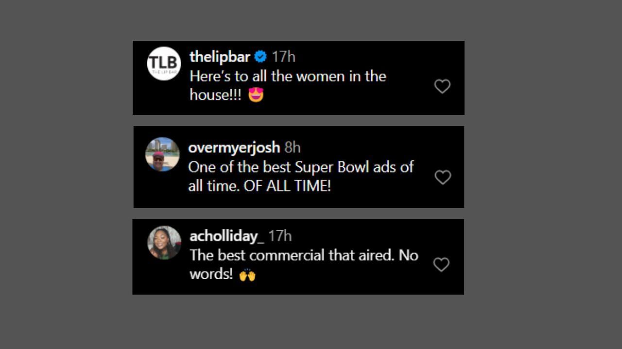 Fans express their opinions on Nike&#039;s Super Bowl commercial. (Credits: @nike/Instagram)