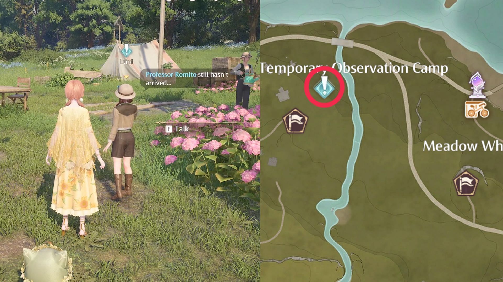 Location of the Bullquet! Perk Up quest in Infinity Nikki (Image via Sportskeeda Gaming/Infold Games)