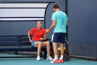 Petra Kvitova and husband-coach Jiri Vanek. (Source: Getty)