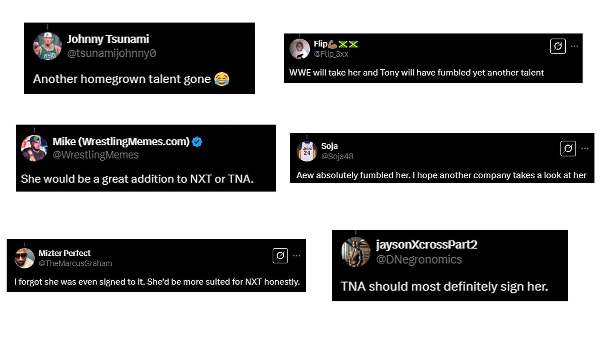 Screengrab of fan reactions (source: X.com)