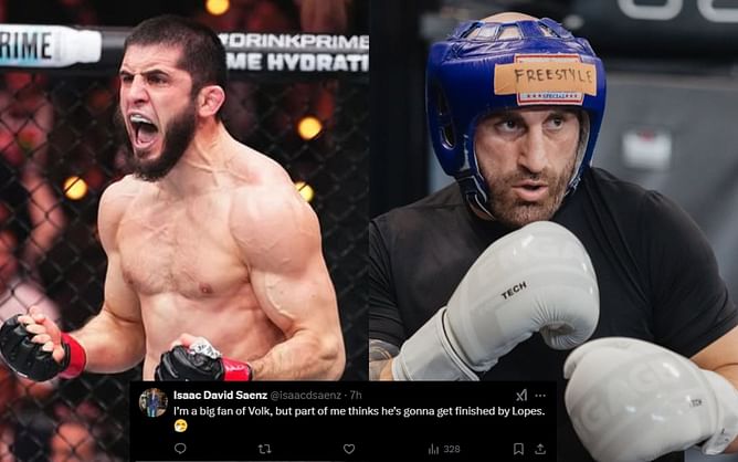 "Makhachev literally destroyed you"- Fans react as Alexander Volkanovski issues warning to Diego Lopes about broken dreams ahead of UFC 314