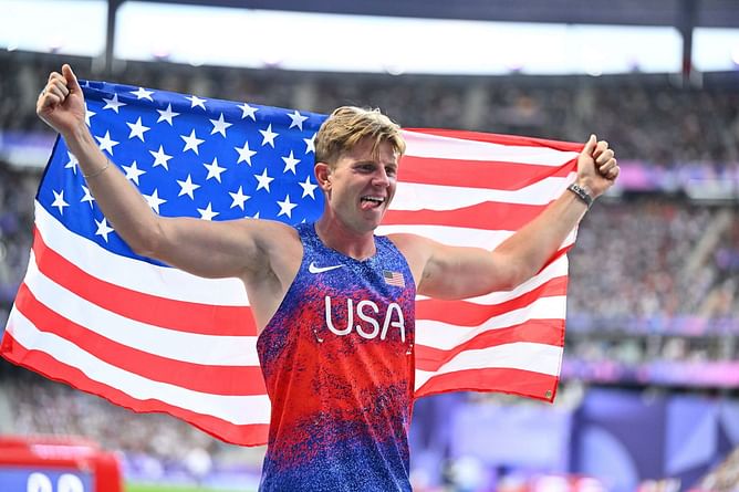 "Best birthday ever": Tara Davis-Woodhall's husband Hunter thanks Olympian for thoughtful gift as he turns 26