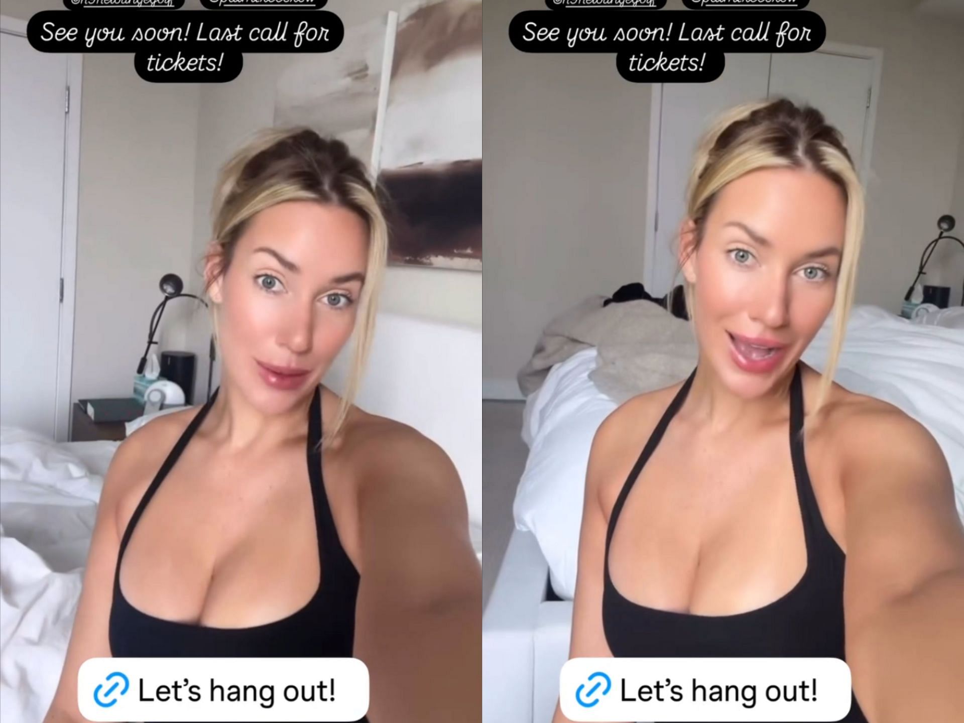 Paige Spiranac invites fans to o $1400 lounge (Image via Instagram@_paige.renee)