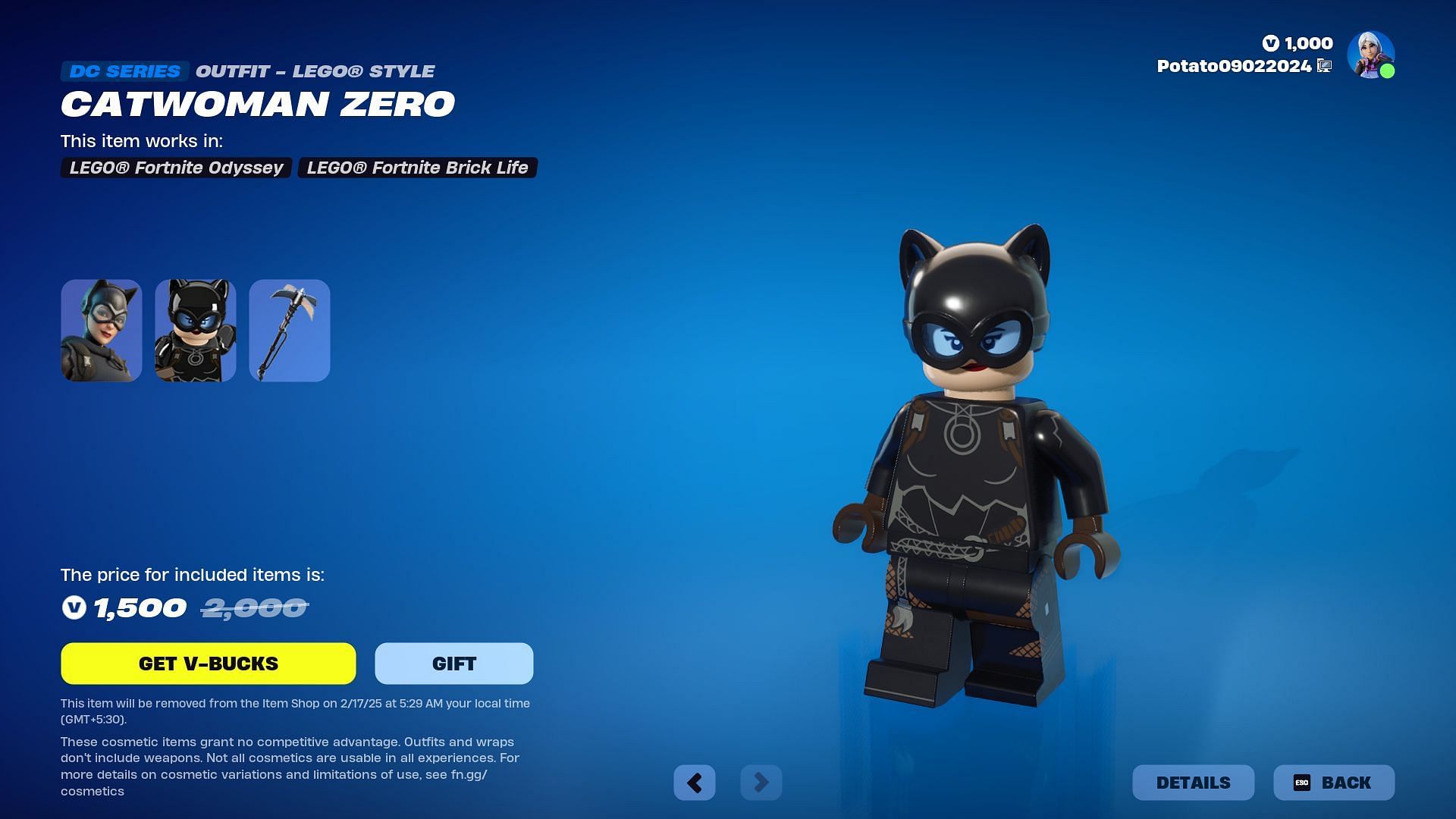 Catwoman Zero will remain listed until February 14, 2025 (Image via Epic Games)