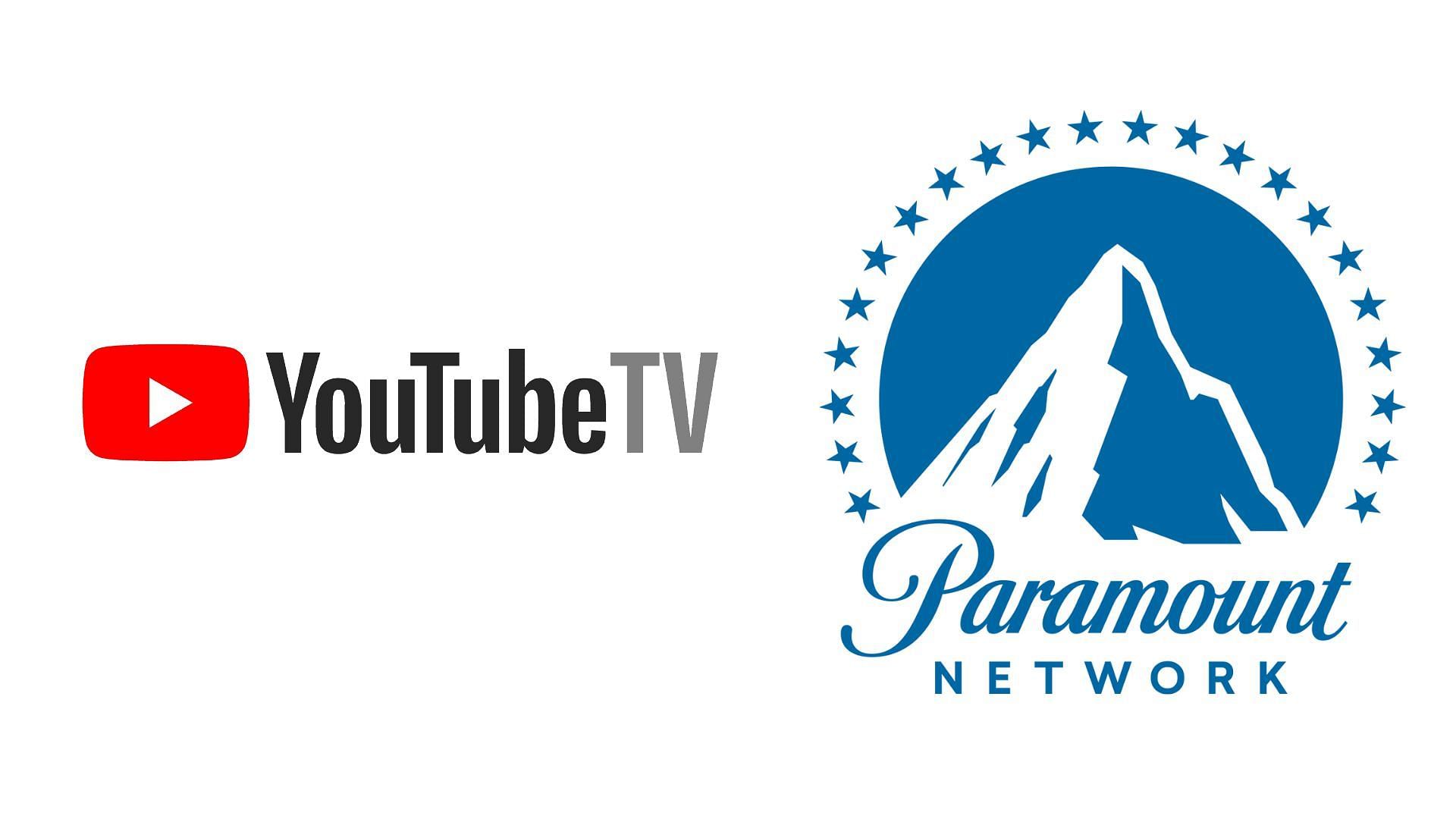 Brand logos of Youtube TV and Paramount