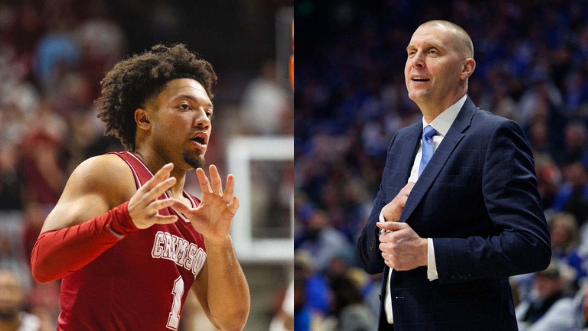 Alabama star Mark Sears and Kentucky coach Mark Pope. Source: Imagn