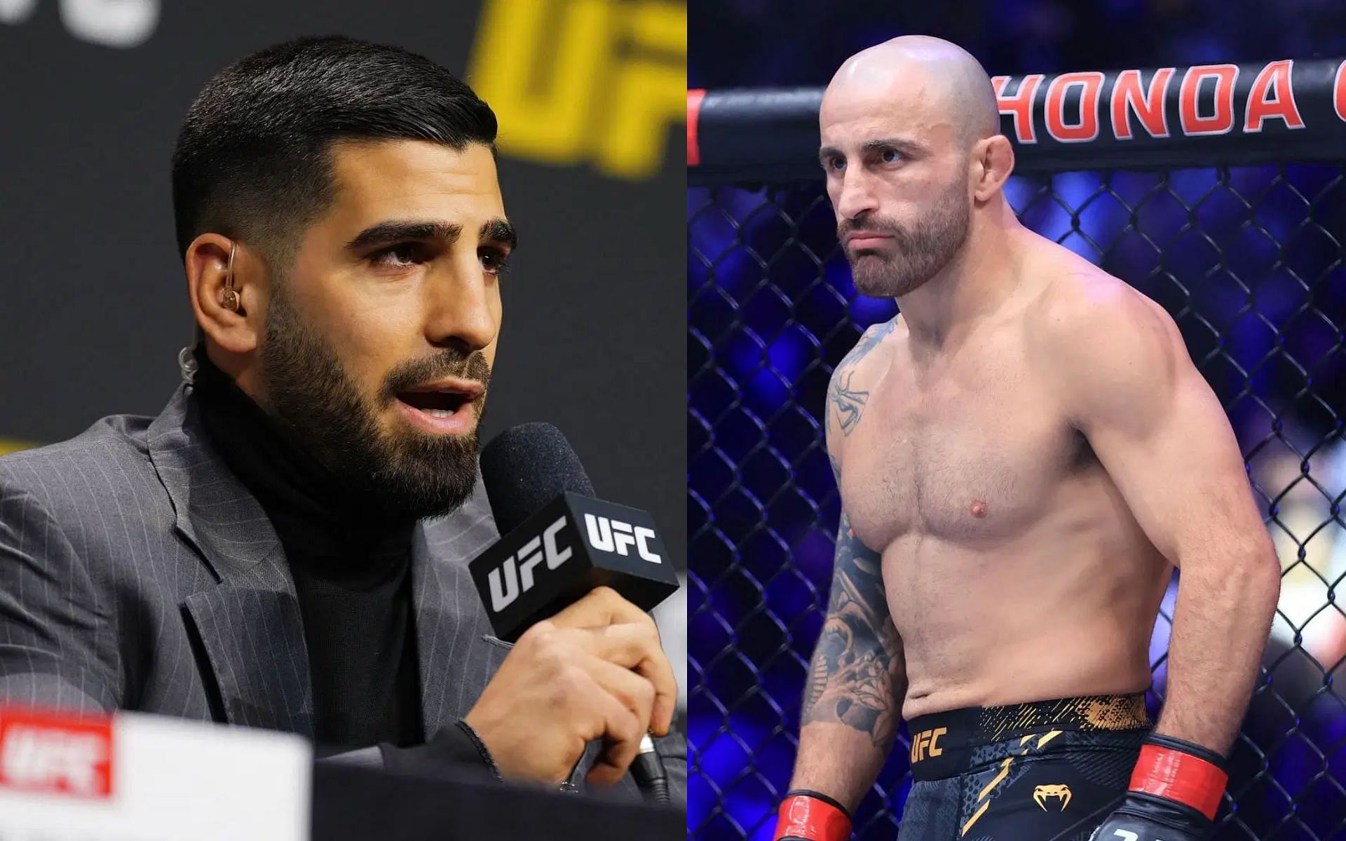 Ilia Topuria (left) shares new route to victory ahead of potential rematch with Alexander Volkanovski (right) [Images courtesy: Getty Images]