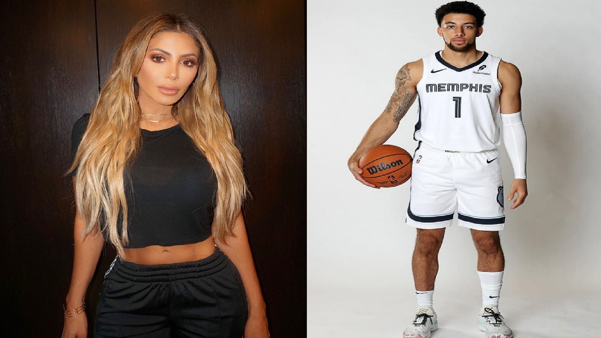 An image of Larsa Pippen and Scotty Pippen Jr side by side