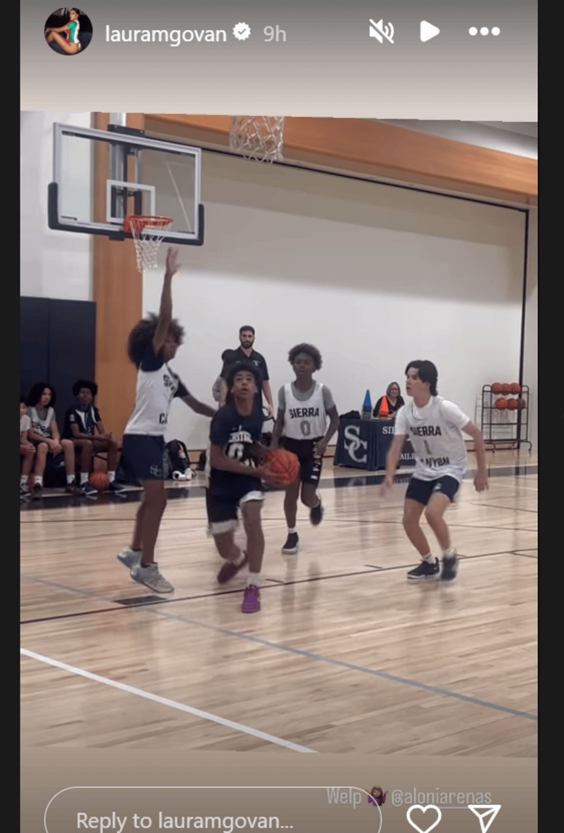 Laura Govan shares Aloni Arenas hooping highlights vs Sierra Canyon (Source: Instagram/ lauramgovan)