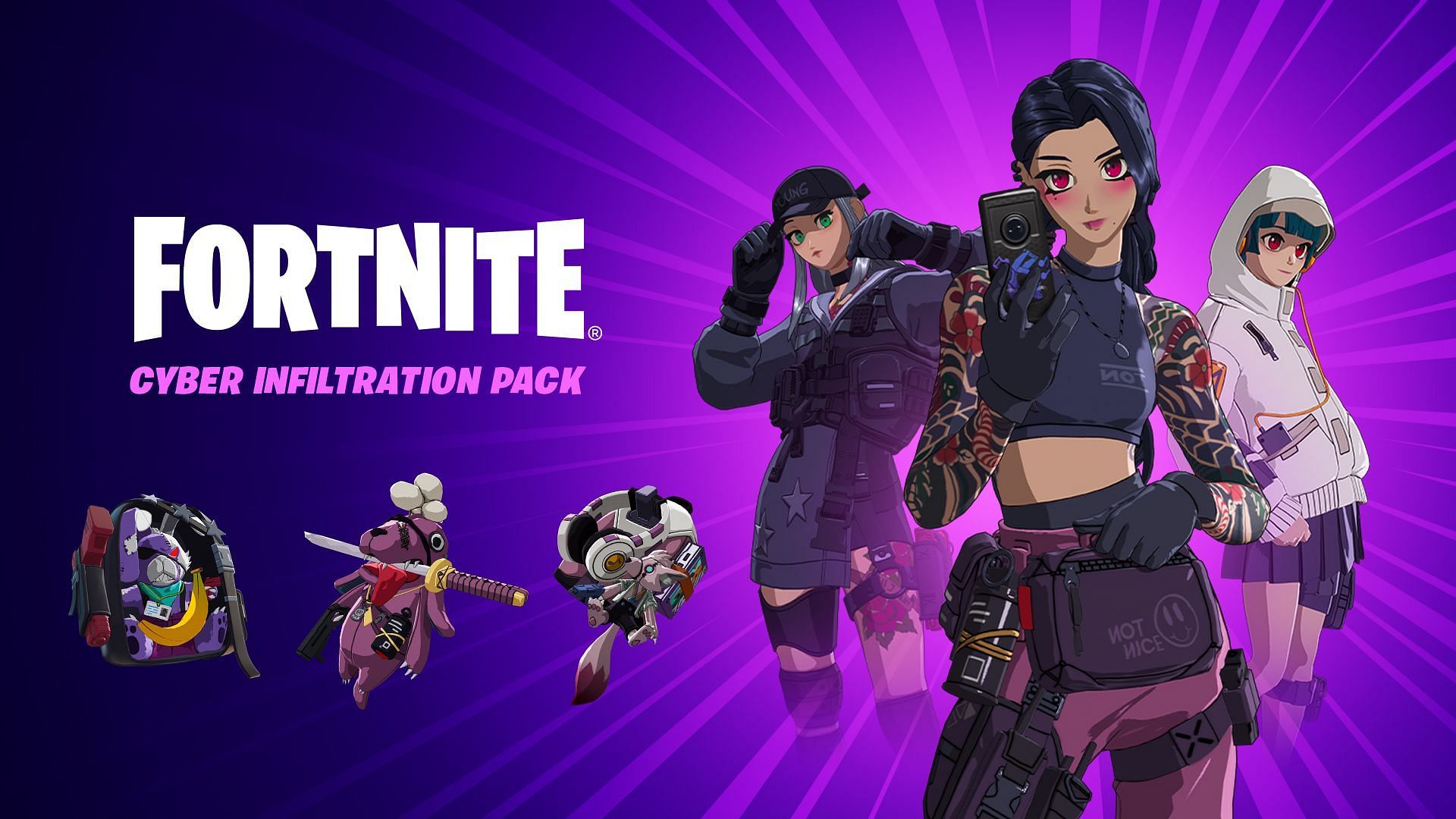 The Cyber Infiltration Pack is now in Fortnite (Image via Epic Games)