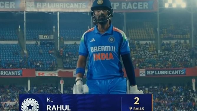 Adil Rashid dismisses a defensive KL Rahul for 2 (9) in 1st IND vs ENG 2025 ODI in Nagpur [Watch]