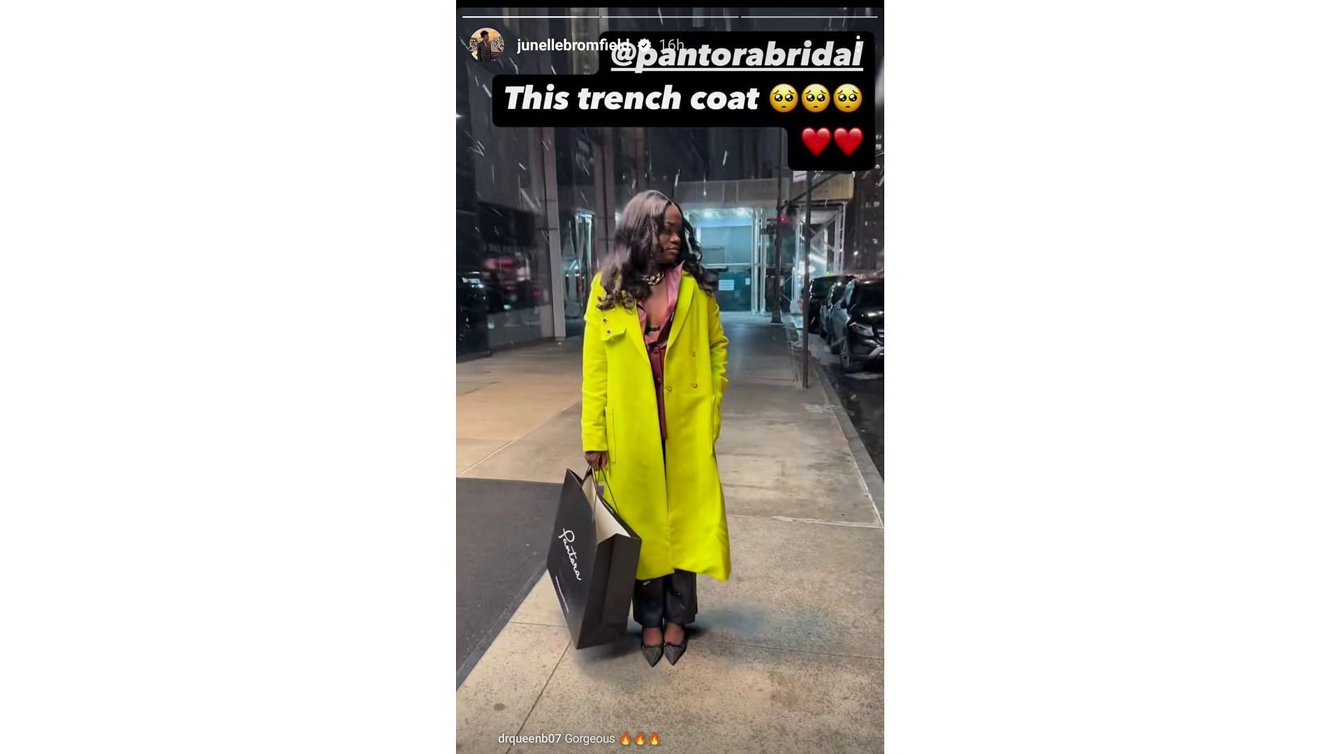 Bromfield&#039;s story feat her new look - Source: via @junellebromfield on Instagram