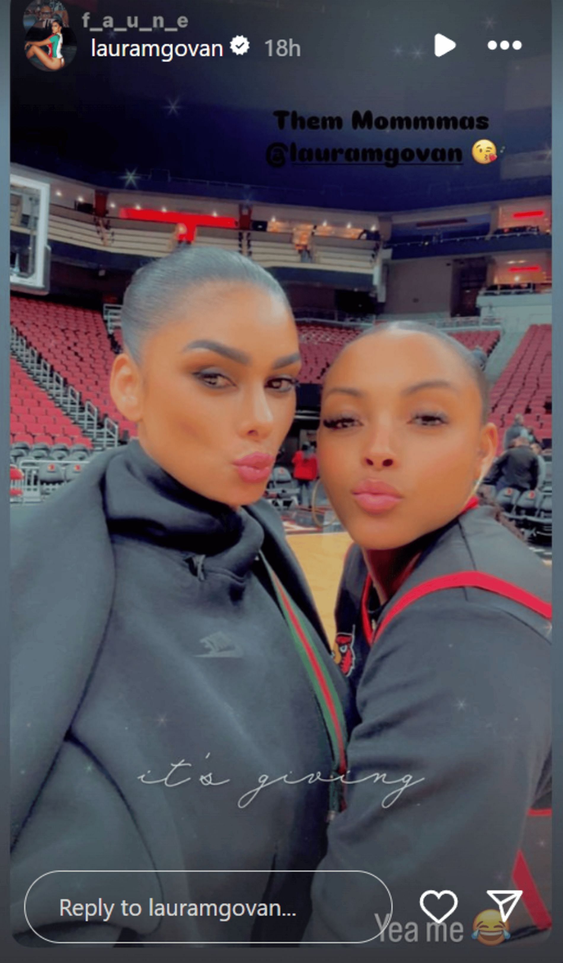 Laura Govan in Louisville to see eldest daughter Izela Arenas play (Source: Instagram/lauramgovan)