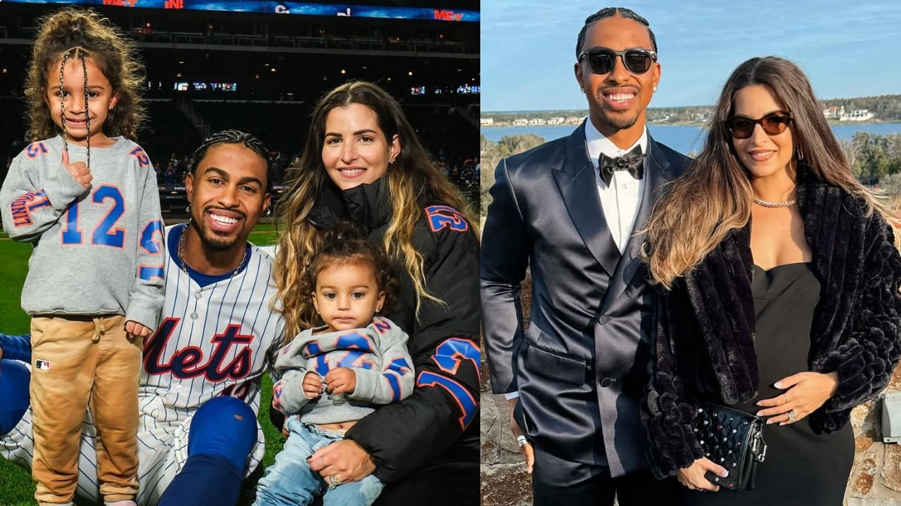 Francisco Lindor with his wife, Katia Reguero, and daughters Kalina and Amapoia (Images from - Instagram.com/katia.lindor)