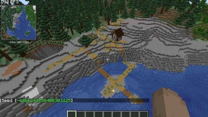 Minecraft player discovers odd taiga village with only a single house