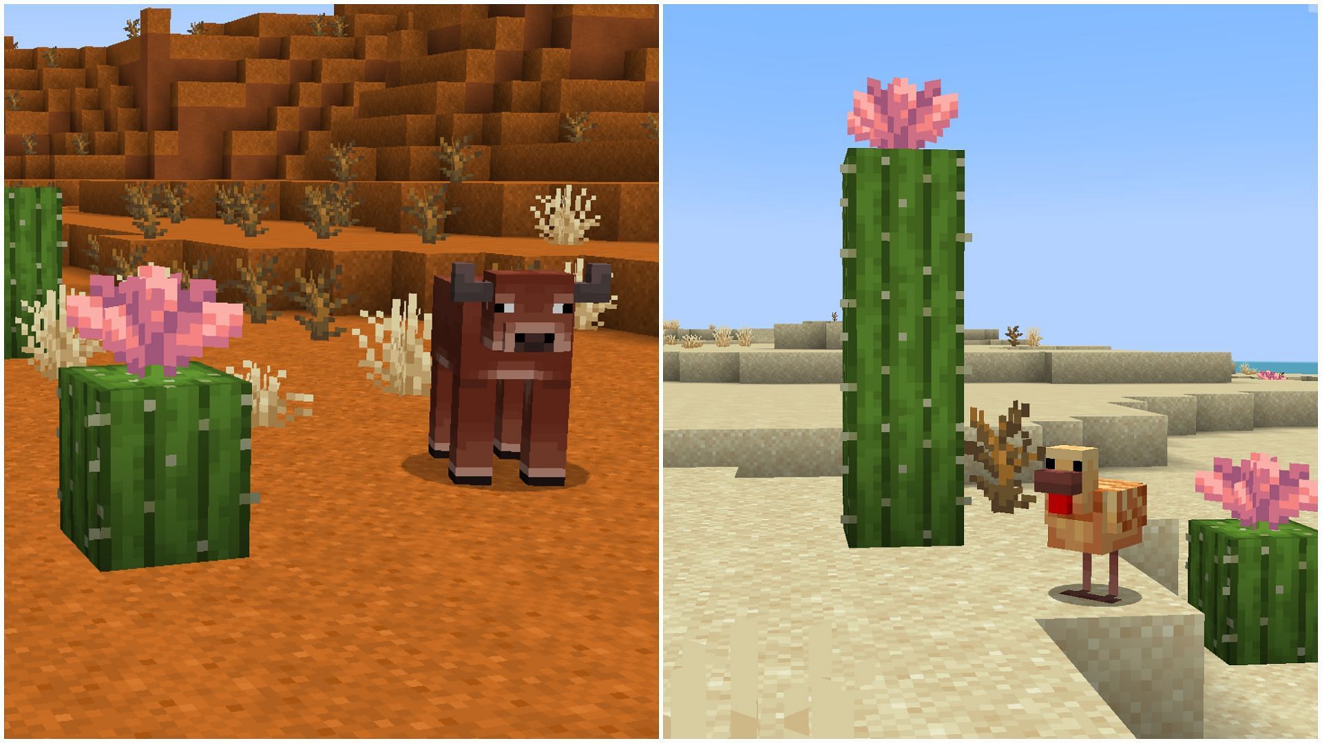 Desert and Badlands biomes are getting a major update in the upcoming Minecraft game drop (Image via Sportskeeda Gaming/Mojang)