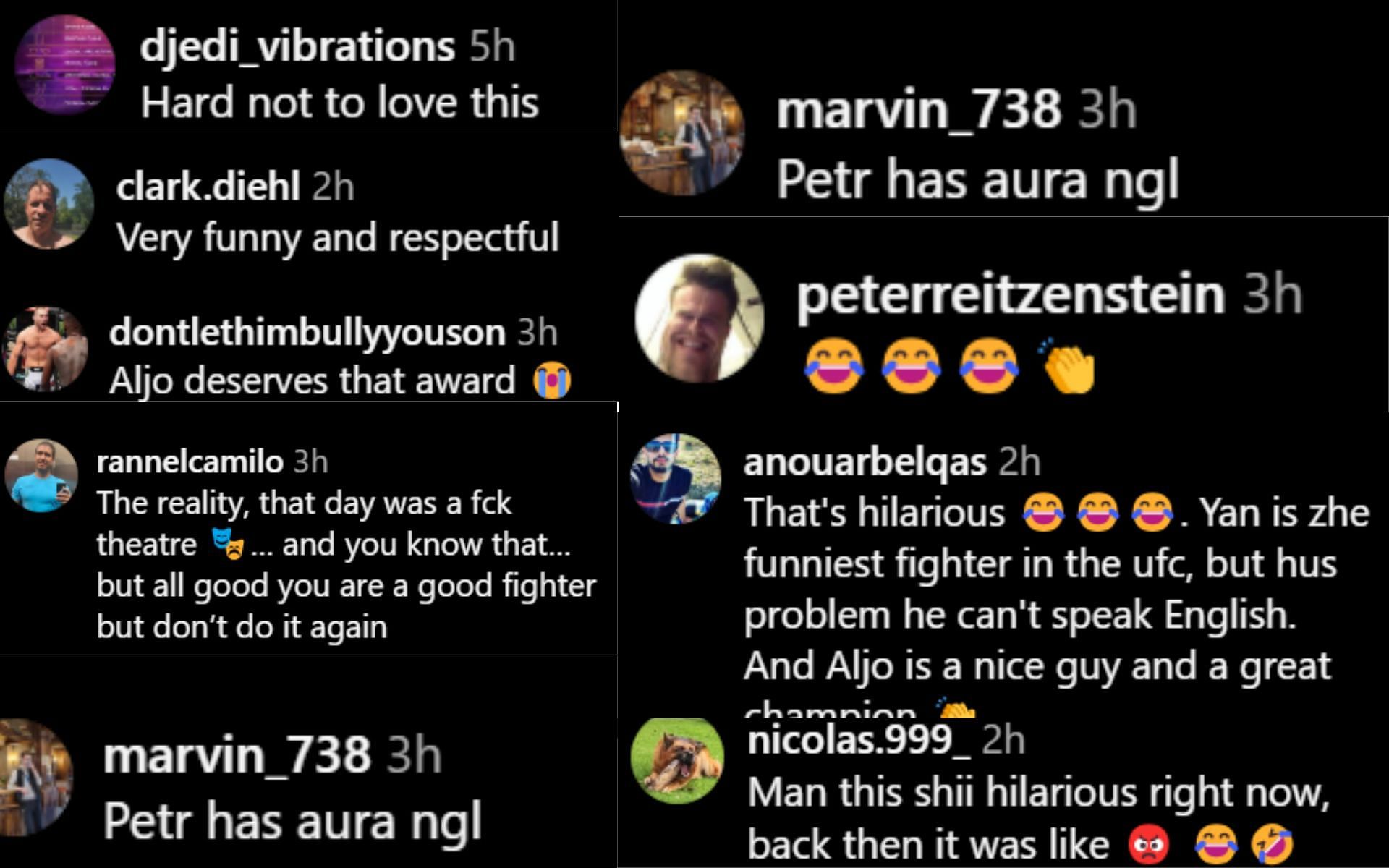 Screenshot courtesy: Fan comments from @gorillafighting on Instagram.