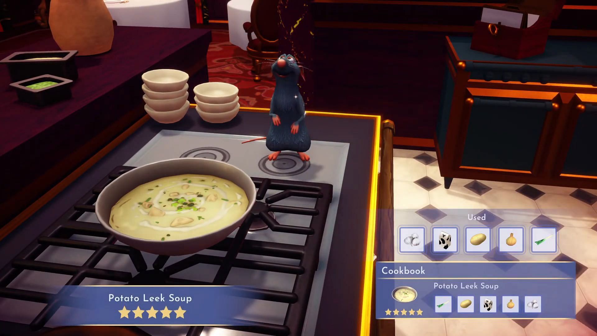 Potato Leek Soup (Image via Gameloft || YouTube@Greymane Gaming)