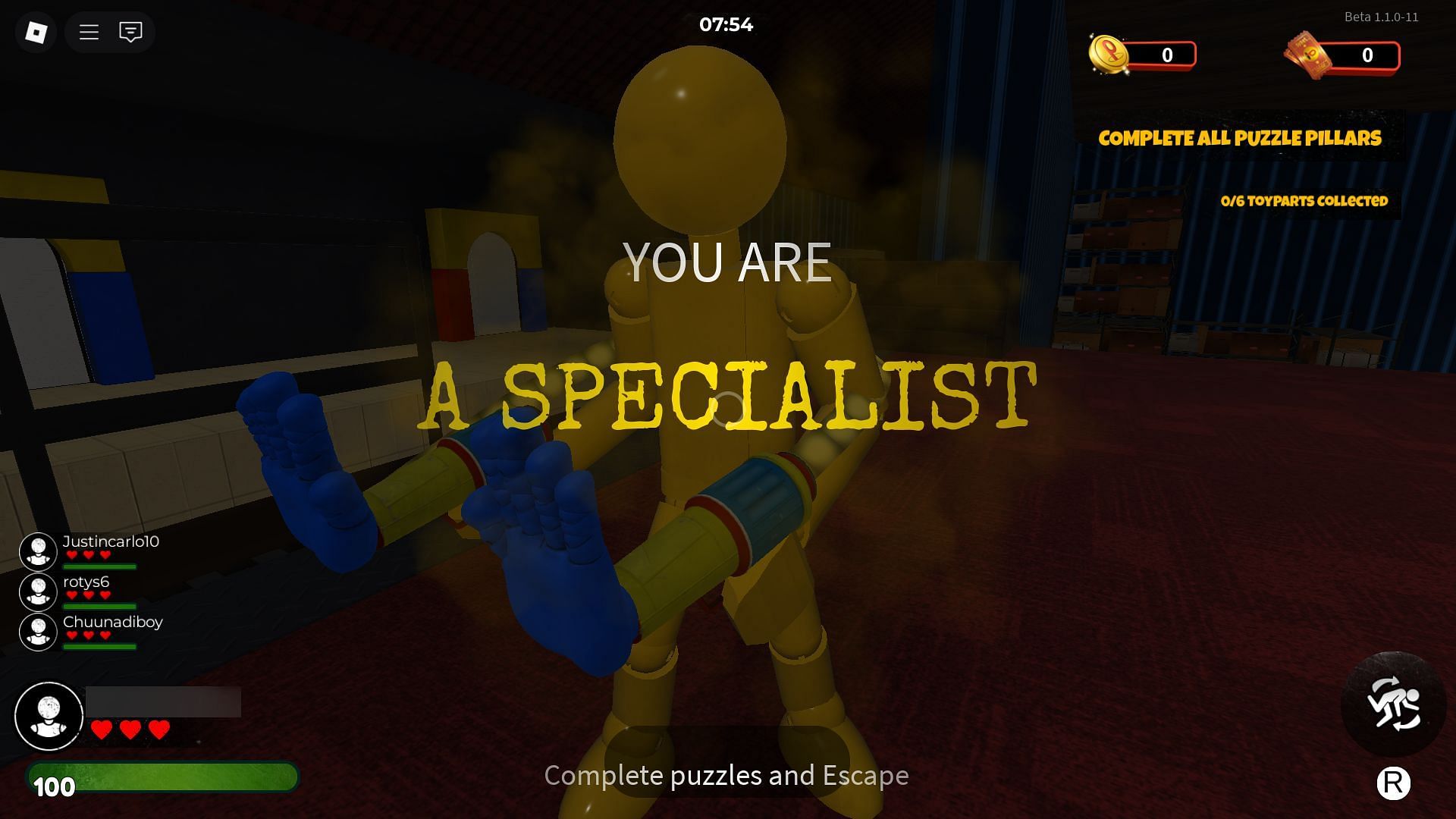 Playing as a Specialist (Image via Roblox)